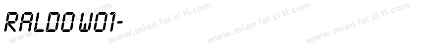 Raldo W01字体转换